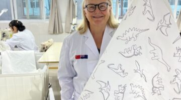 Diane Hurford during a factory visit in China in 2025